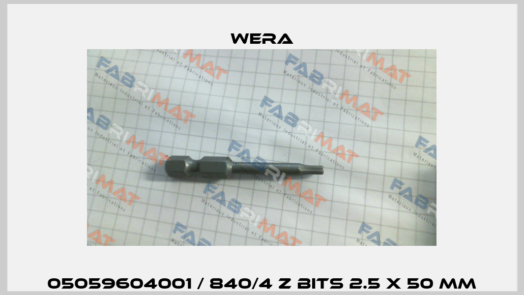 05059604001 / 840/4 Z Bits 2.5 x 50 mm Wera