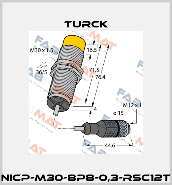 NICP-M30-8P8-0,3-RSC12T Turck