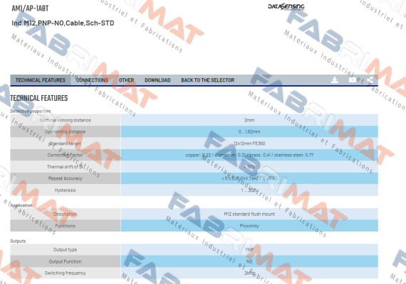 AM1/AP-1A8T Micro Detectors / Diell (now Datasensing)