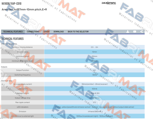 NX16SR/XAP-C010 Micro Detectors / Diell (now Datasensing)