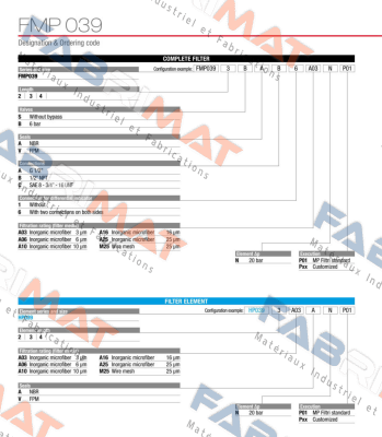 FMP-039-2-S-A-A-6-A25-N-P01 MP Filtri