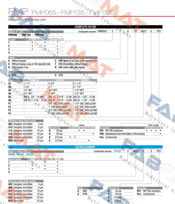 FMP-065-2-B-A-G1-A03-N-P01 MP Filtri