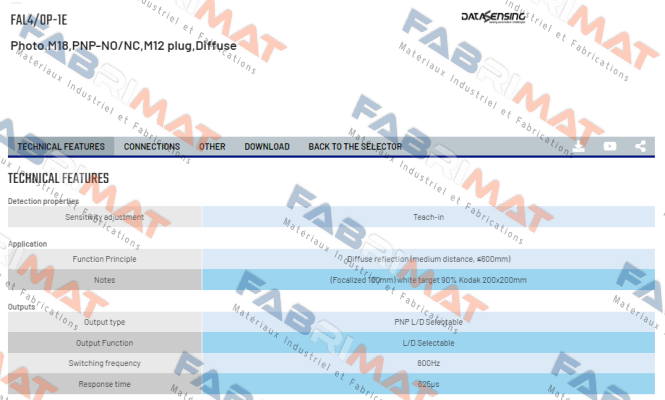 FAL4/0P-1E Micro Detectors / Diell (now Datasensing)