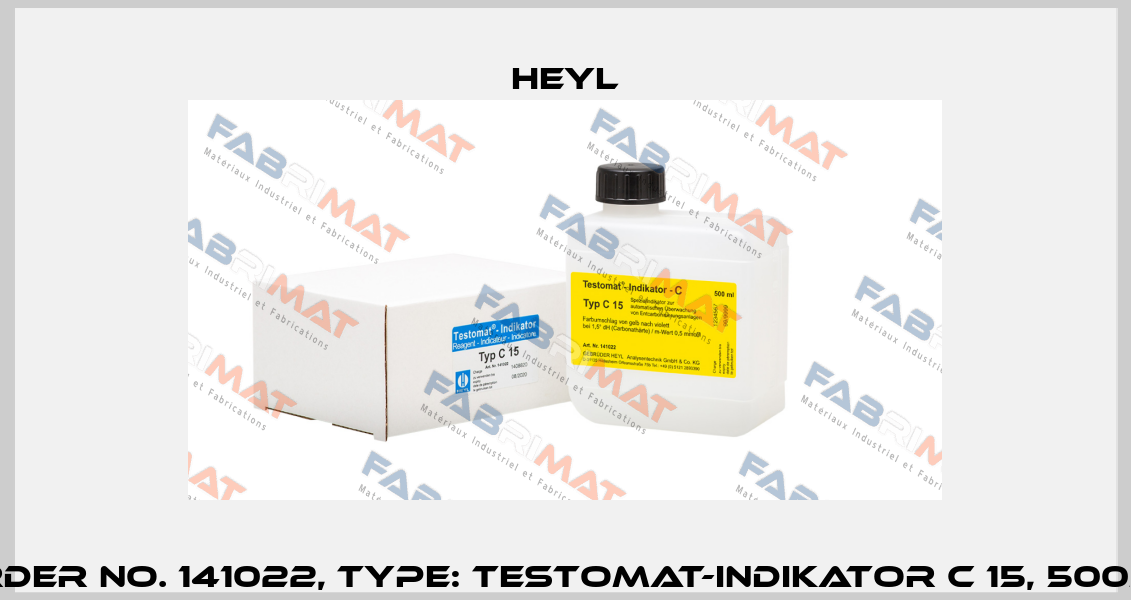 Order No. 141022, Type: Testomat-Indikator C 15, 500ml Heyl