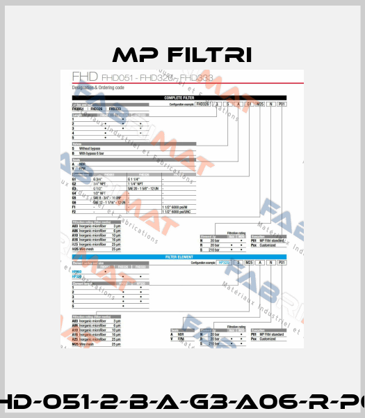 FHD-051-2-B-A-G3-A06-R-P01 MP Filtri