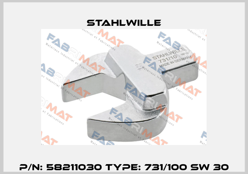P/N: 58211030 Type: 731/100 SW 30 Stahlwille