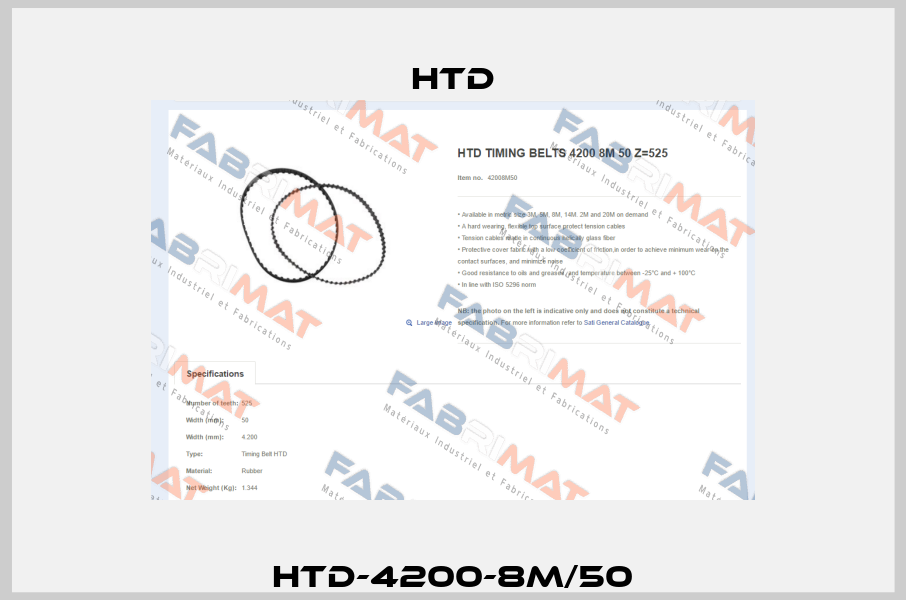 HTD-4200-8M/50 Htd