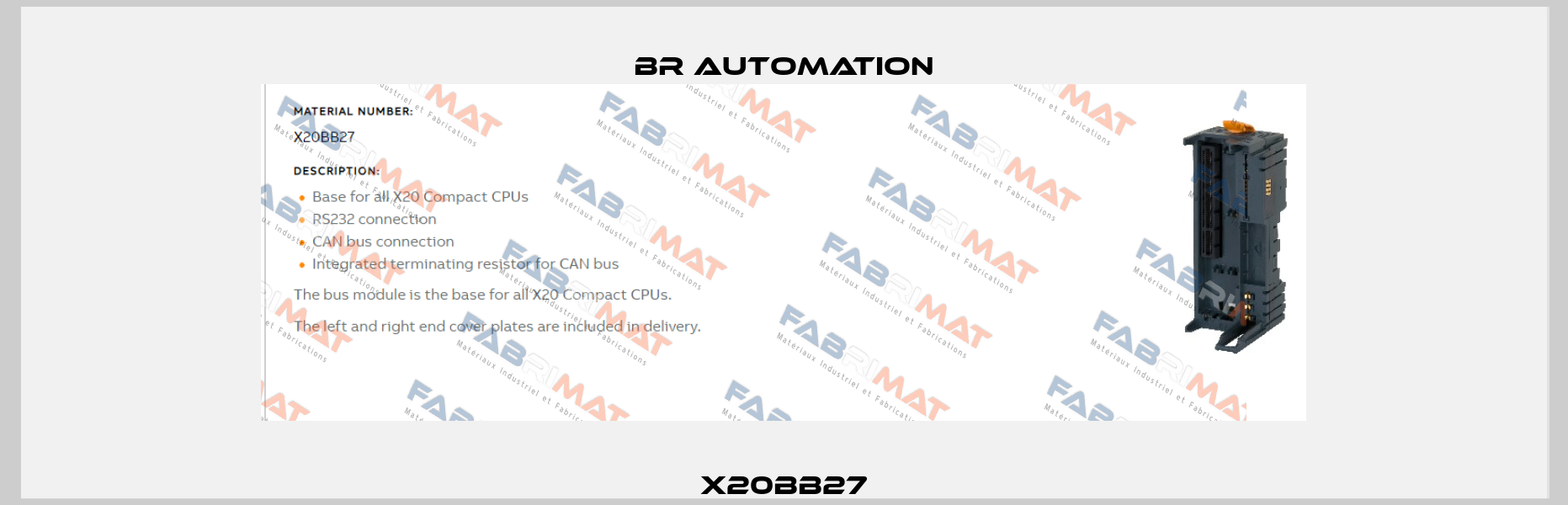 X20BB27 Br Automation