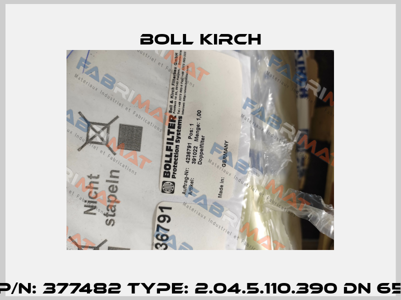 P/N: 377482 Type: 2.04.5.110.390 DN 65 Boll Kirch