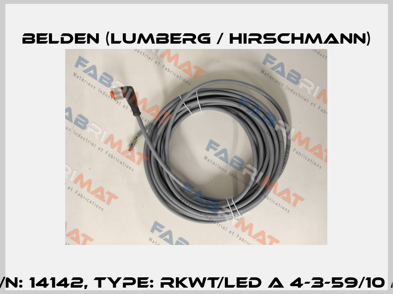 P/N: 14142, Type: RKWT/LED A 4-3-59/10 M Belden (Lumberg / Hirschmann)