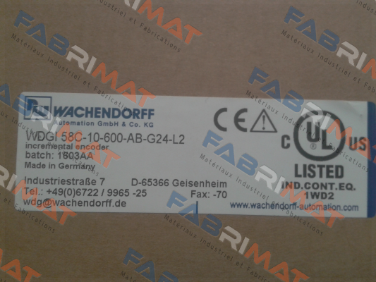 Coupling 10mmx40mm for encoder WDGI 58C-10-600-AB-G24-L2  Wachendorff